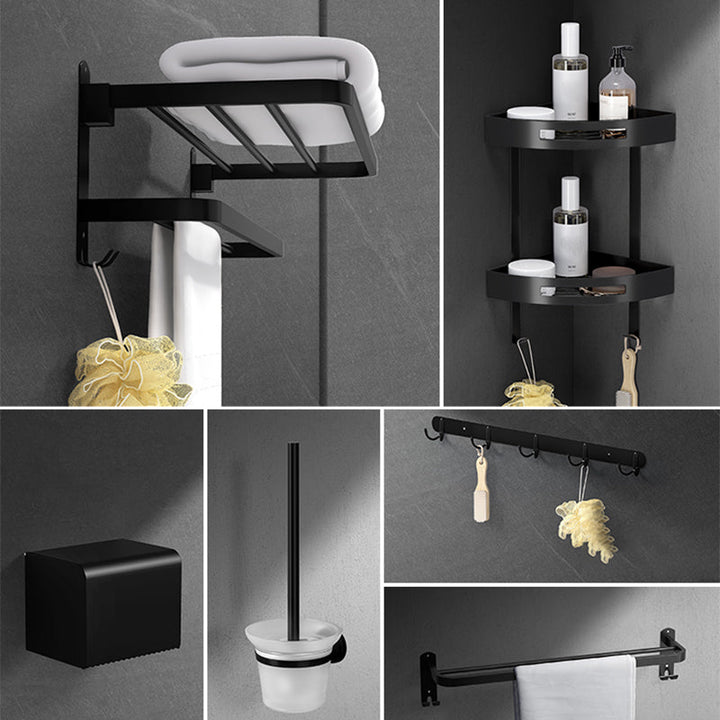 Kalsten | Black modern bathroom accessory set stainless steel bathroom fittings