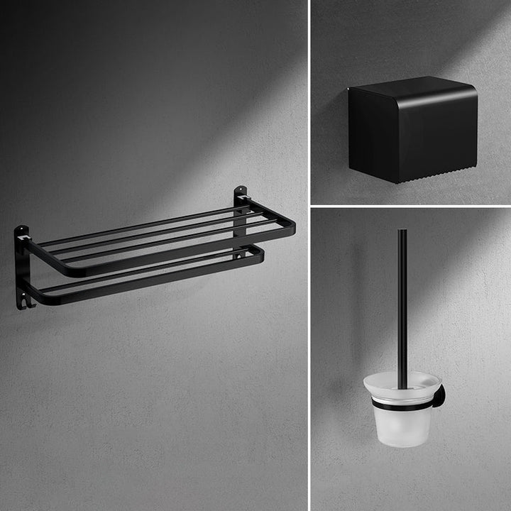Kalsten | Black modern bathroom accessory set stainless steel bathroom fittings