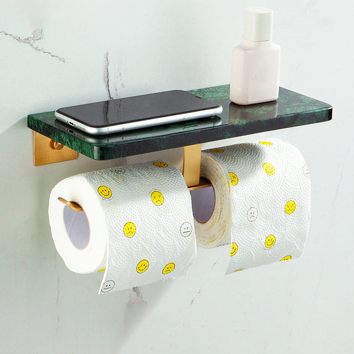 Kalsten | Golden Bath Hardware Set Brass & Marble Bathroom Accessories Set