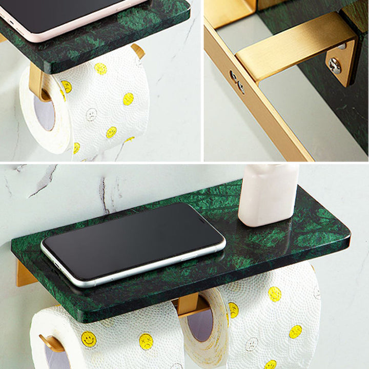 Kalsten | Golden Bath Hardware Set Brass & Marble Bathroom Accessories Set