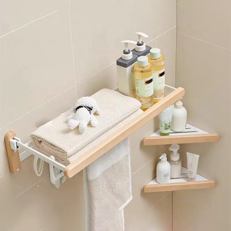 BowLift | White Bathroom Set Solid Wood & Aluminium Bathroom Accessories individually or as a set