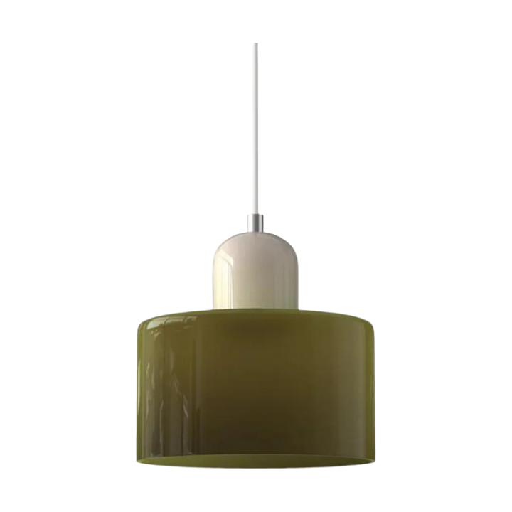 Glass pendant light – Elegant cylindrical pendant light for cozy living spaces | Kalsten