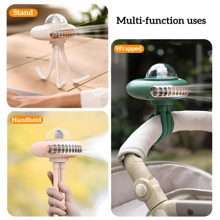 Portable Rechargeable Folding Stroller Fan | Kalsten