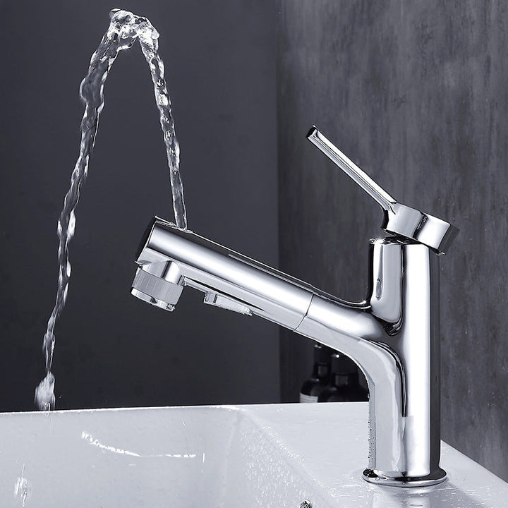 Kalsten | Contemporary sink faucet pull-out basin tap with lever handle