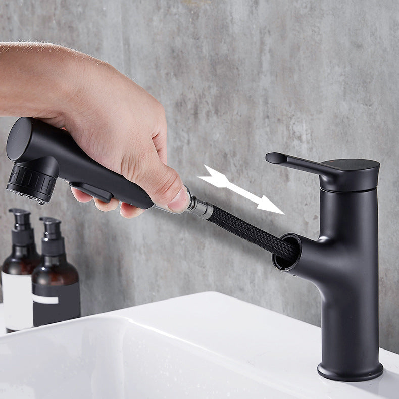 Kalsten | Contemporary sink faucet pull-out basin tap with lever handle