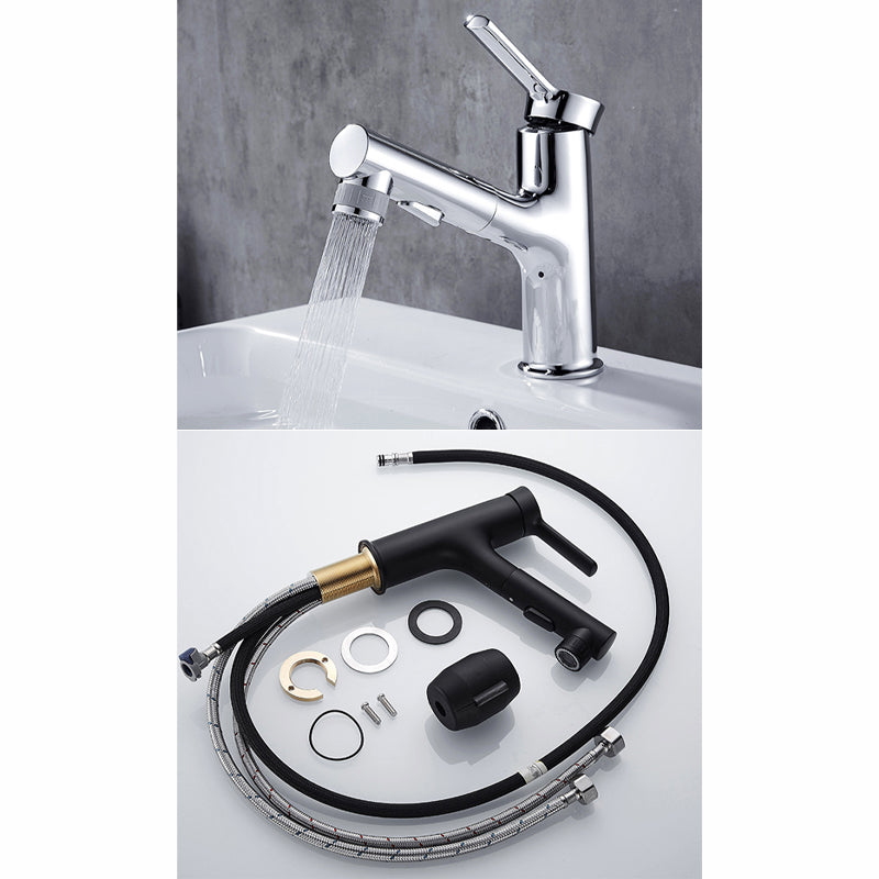 Kalsten | Contemporary sink faucet pull-out basin tap with lever handle