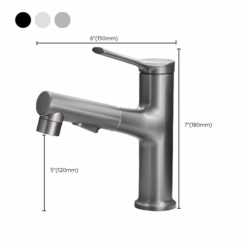 Kalsten | Contemporary sink faucet pull-out basin tap with lever handle