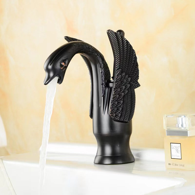 BowLift | Full brass bathroom basin faucet hot and cold water single handle basin faucet