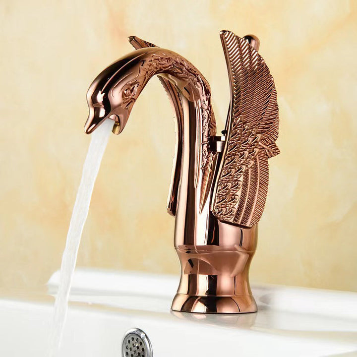Kalsten | Full brass bathroom sink faucet hot and cold water single lever sink faucet