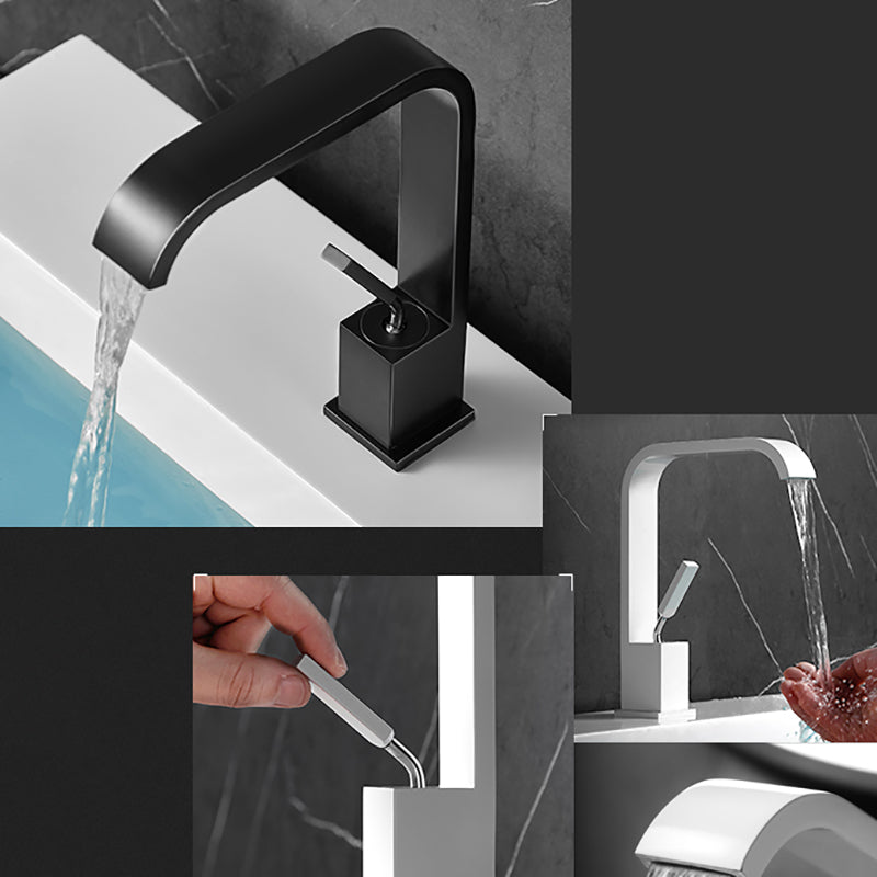 Kalsten | Waterfall Spout Widespread Sink Faucet Modern Metal Widespread Sink Faucet