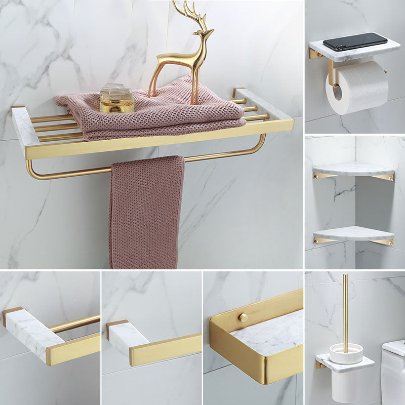 Polished Brass Bathroom Accessory Set
