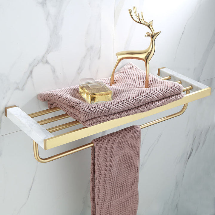Polished Brass Bathroom Accessory Set
