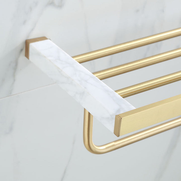 Polished Brass Bathroom Accessory Set