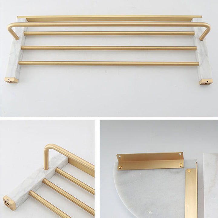 Polished Brass Bathroom Accessory Set