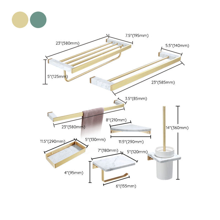 Polished Brass Bathroom Accessory Set