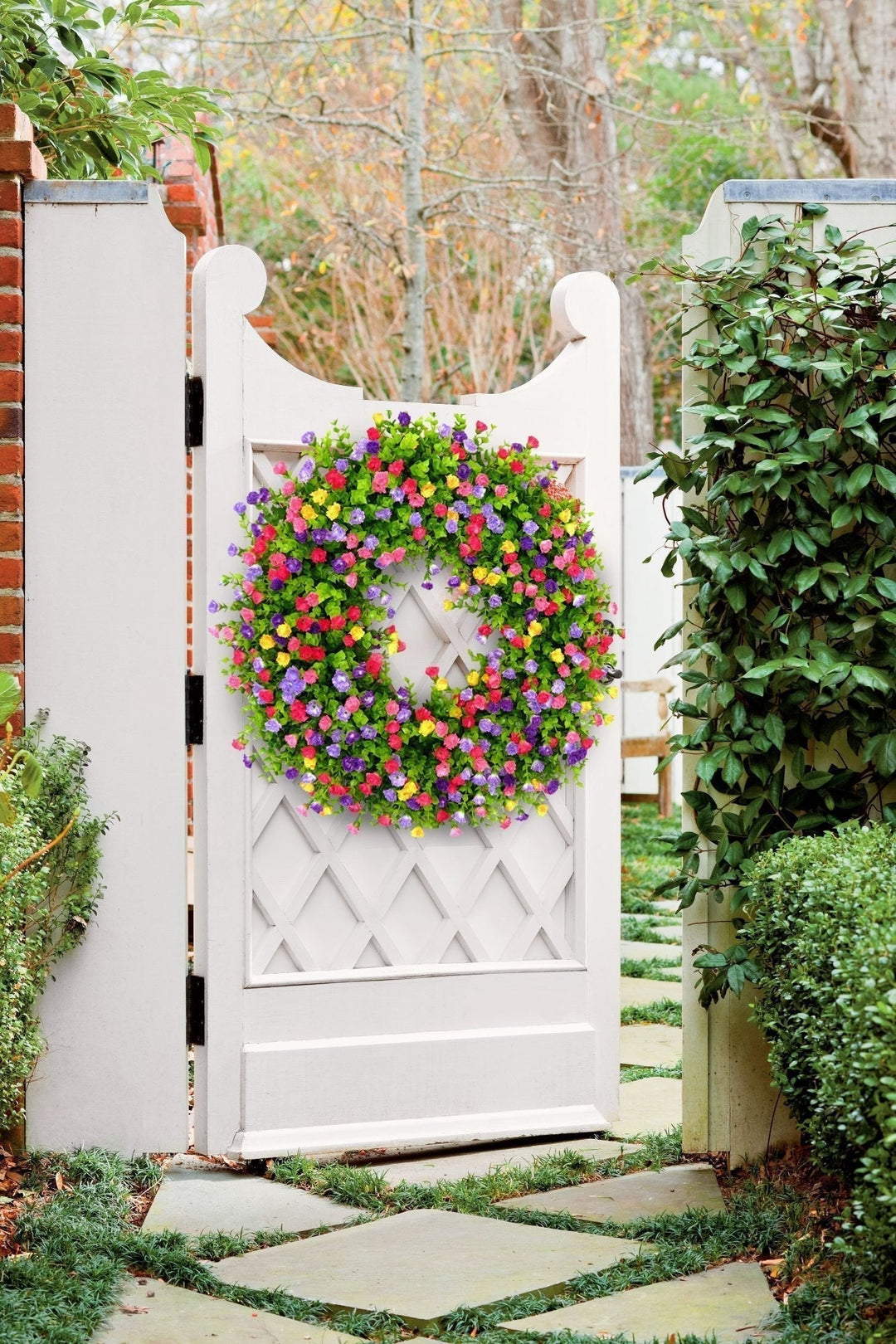 Kalsten | BloomWreath Spring & Summer Front Door Wreath | Handmade Floral Grapevine Accent