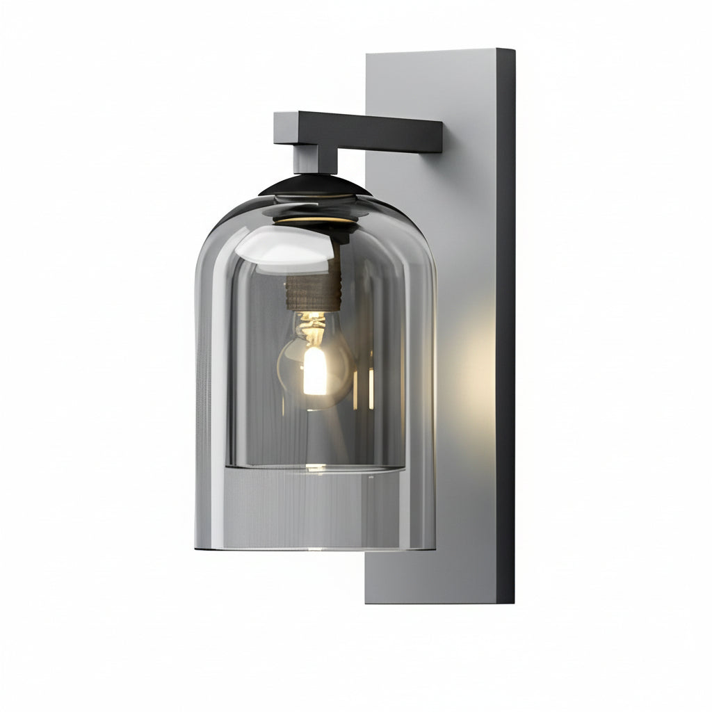 LED Wall Sconce Light – Modern Nordic Double-Layer Glass Iron (33x15cm / 13.0x6.0in) | Kalsten