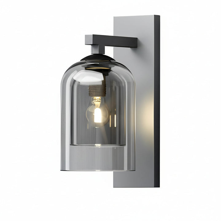 LED Wall Sconce Light – Modern Nordic Double-Layer Glass Iron (33x15cm / 13.0x6.0in) | Kalsten