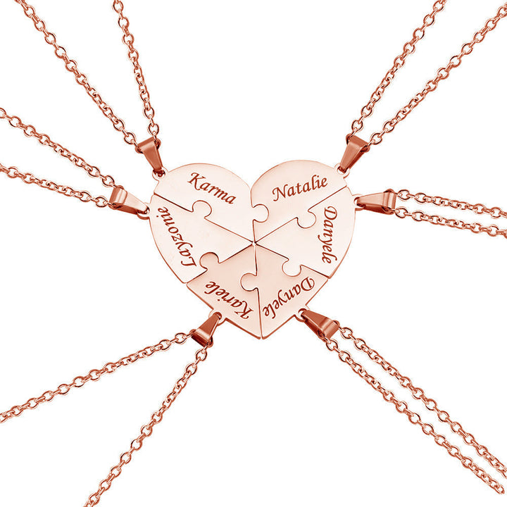 Kalsten | Personalized Family Heart Puzzle Necklace