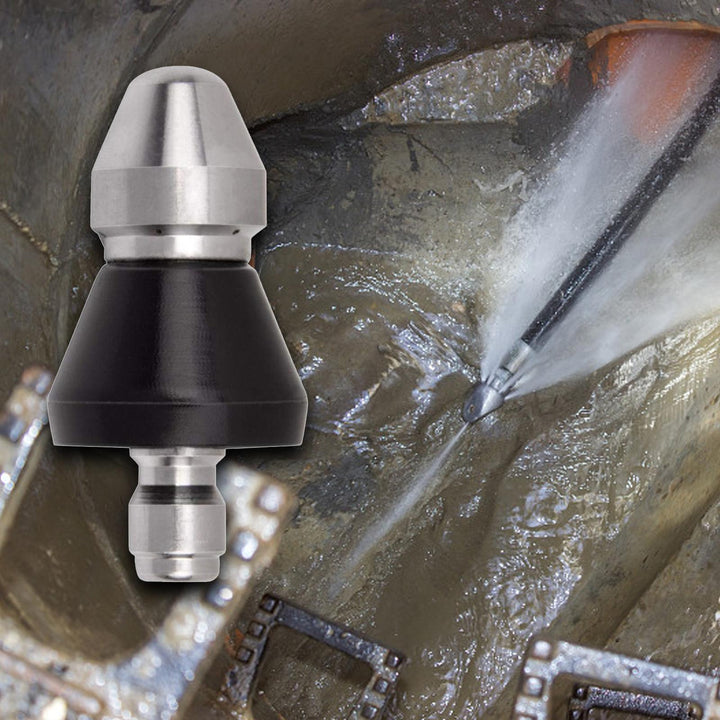 Kalsten | High-Pressure Drain Jetting Nozzle – Stainless Steel Sewer Cleaning Sprayer for Fast Pipe Unblocking