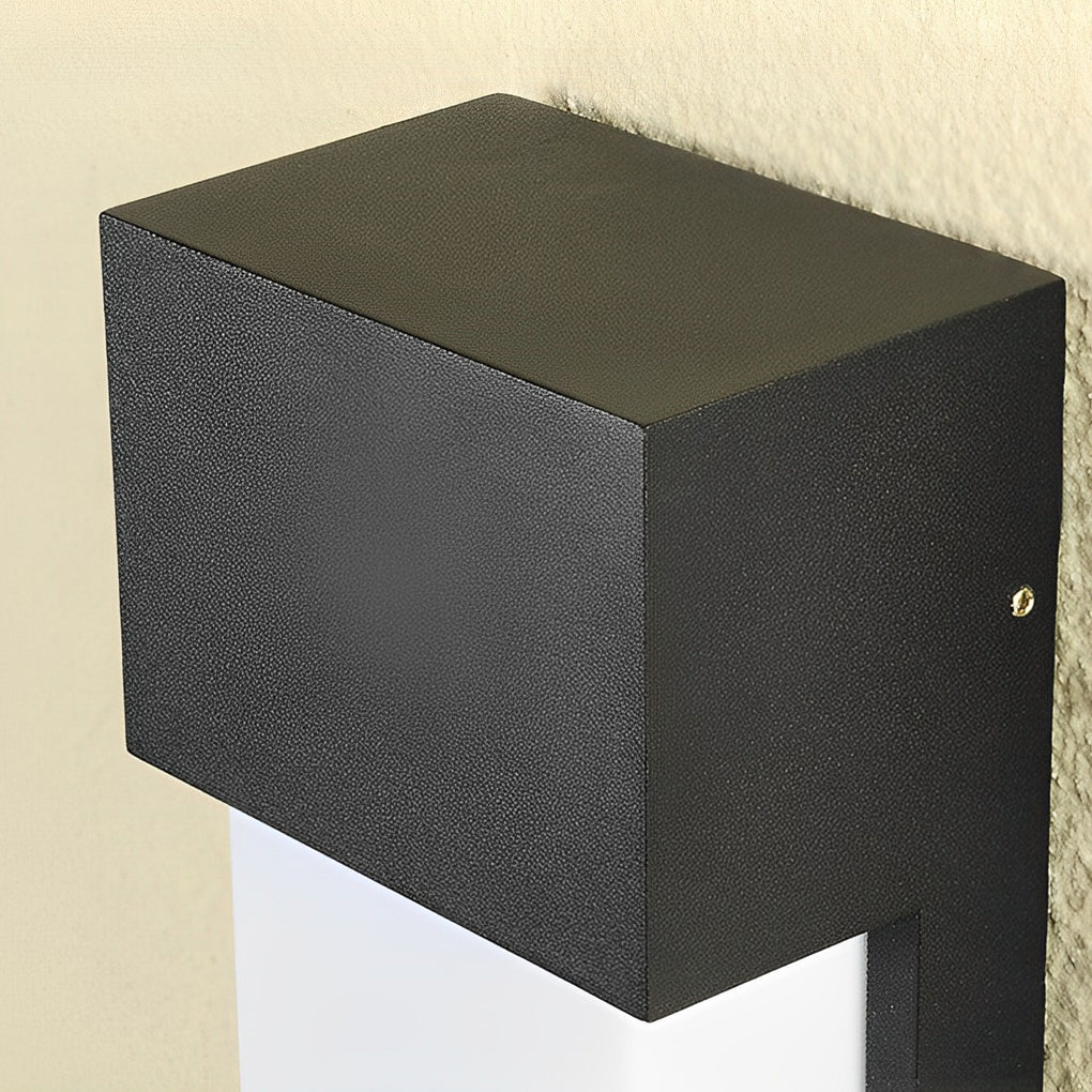 Rectangular Waterproof LED 10W Black Modern Outdoor Wall Light Fixture | Kalsten