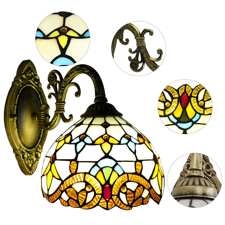 Retro lampshade made of stained glass | Kalsten