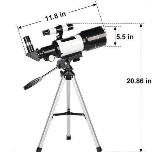 BowLift | Professional Astronomical Telescope | 70mm Aperture, 300mm Focal Length & Easy Setup for Stargazing and Nature Exploration