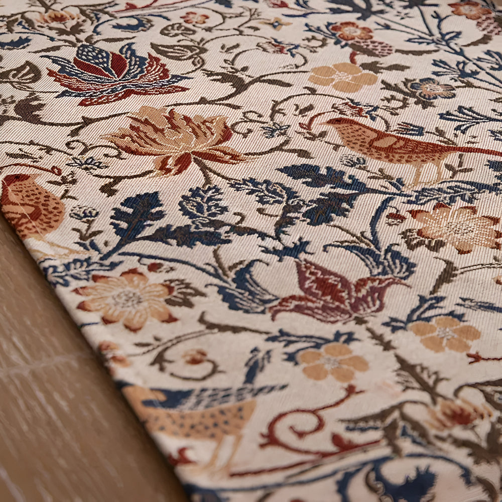 Kalsten | Vintage Floral & Bird Jacquard Table Runner