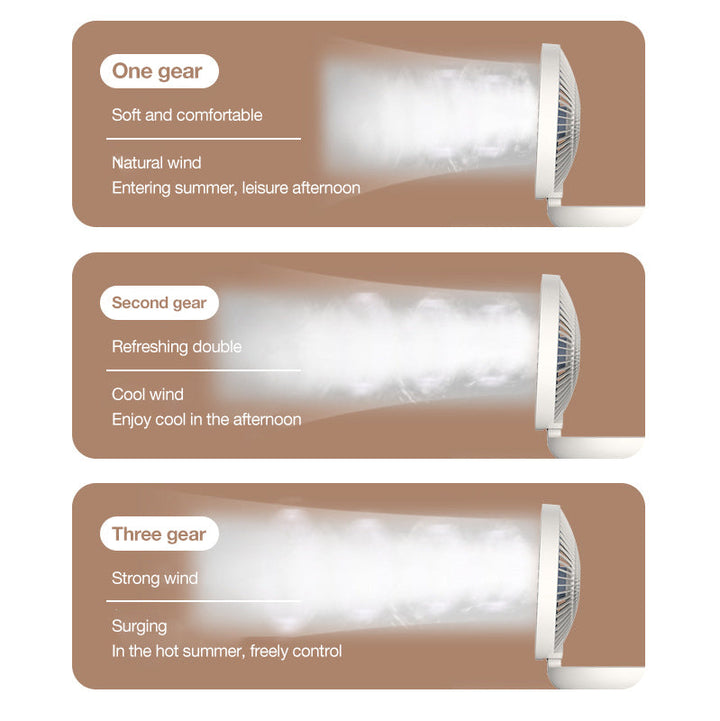 Portable Mini Desktop Fan, USB Rechargeable Adjustable Wall-Mount Fan | Kalsten