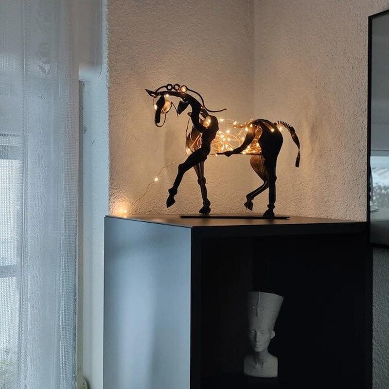 Skanto | Handmade Adonis Metal Spring Horse Sculpture