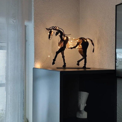Skanto | Handmade Adonis Metal Spring Horse Sculpture