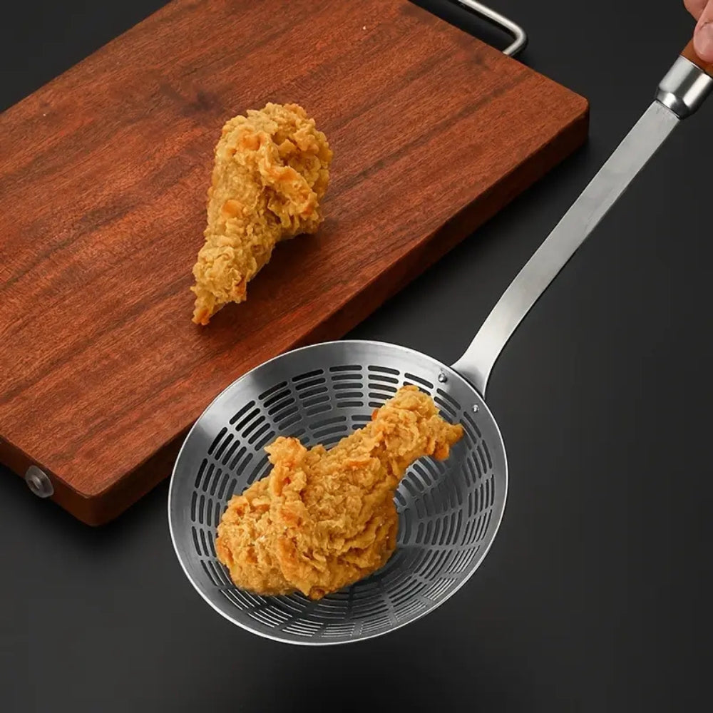 Kalsten | Stainless Steel Wooden Strainer Ladle