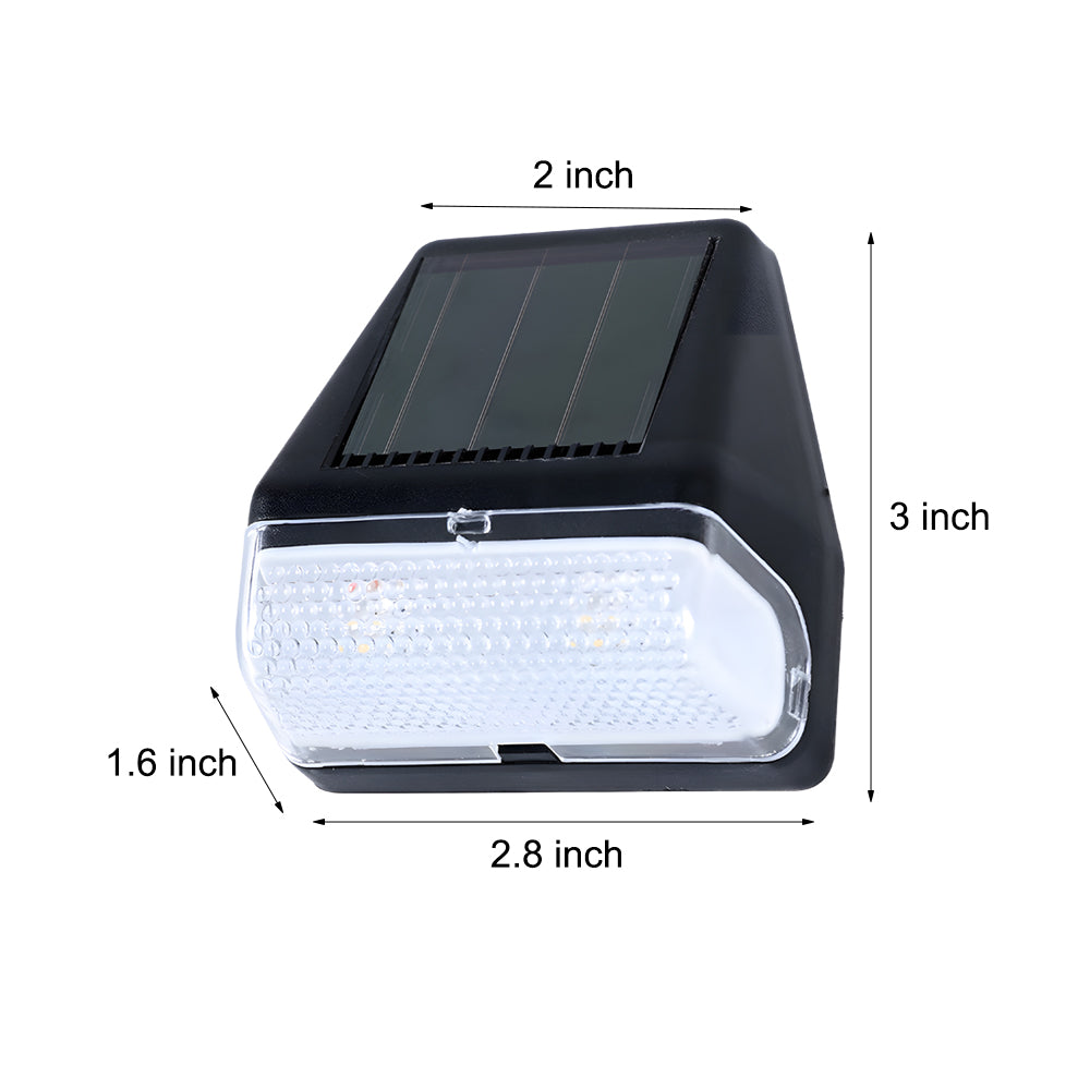 4 Pcs Dusk-to-Dawn Sensor Step Lights Outdoor Warm White LED Solar Stair Lighting | Kalsten