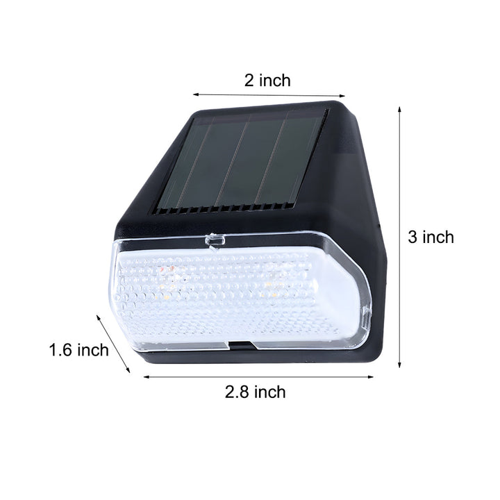 4 Pcs Dusk-to-Dawn Sensor Step Lights Outdoor Warm White LED Solar Stair Lighting | Kalsten
