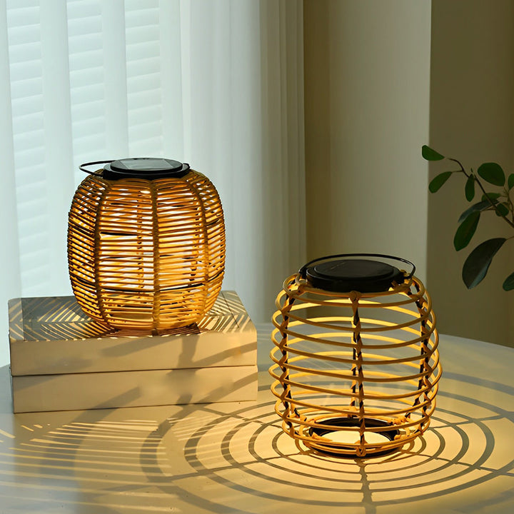 Rattan Lantern Waterproof Creative Modern Solar Garden Lights Lawn Lamp | Kalsten