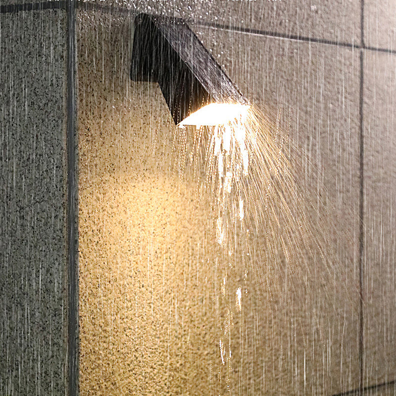 90 Adjustable Intelligent LED Waterproof Black Modern Solar Wall Lights | Kalsten