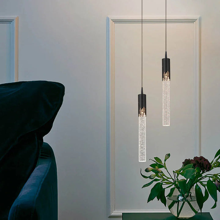 Kalsten | Glass Pendant Lamp in Cylinder Shape - Lustreau
