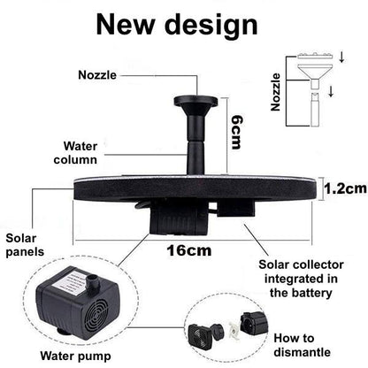 BowLift | Solar Bionic Fountain for Gardens Birth Bath for Floor / Ground