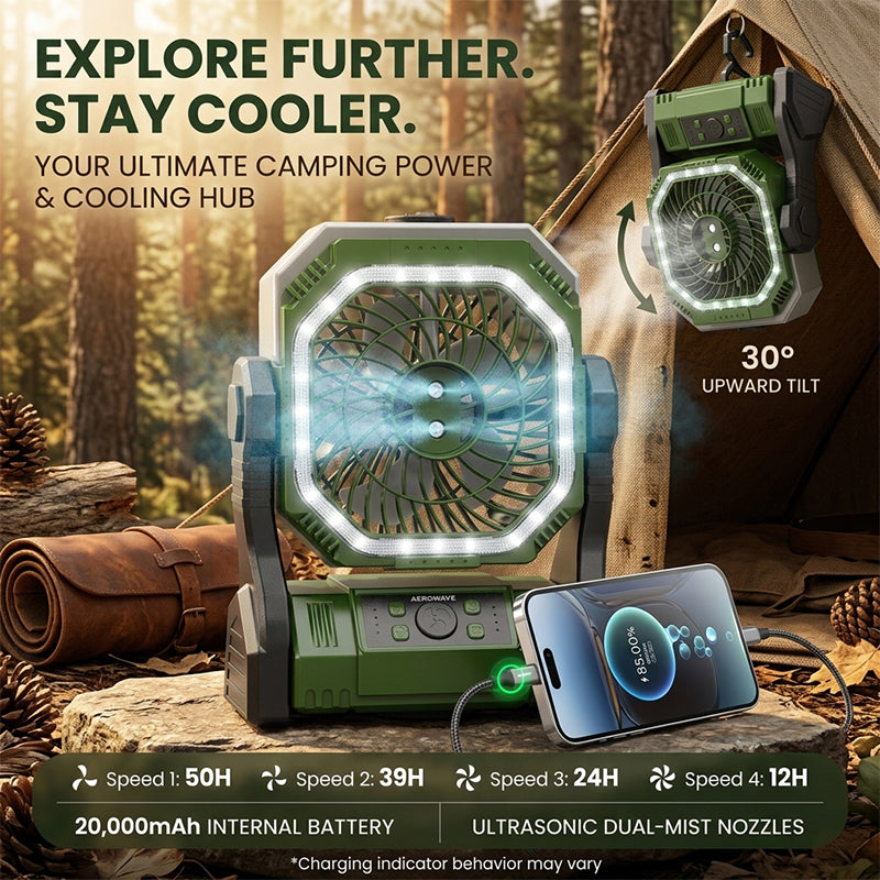 Rechargeable Outdoor Camping Fan Light | Kalsten