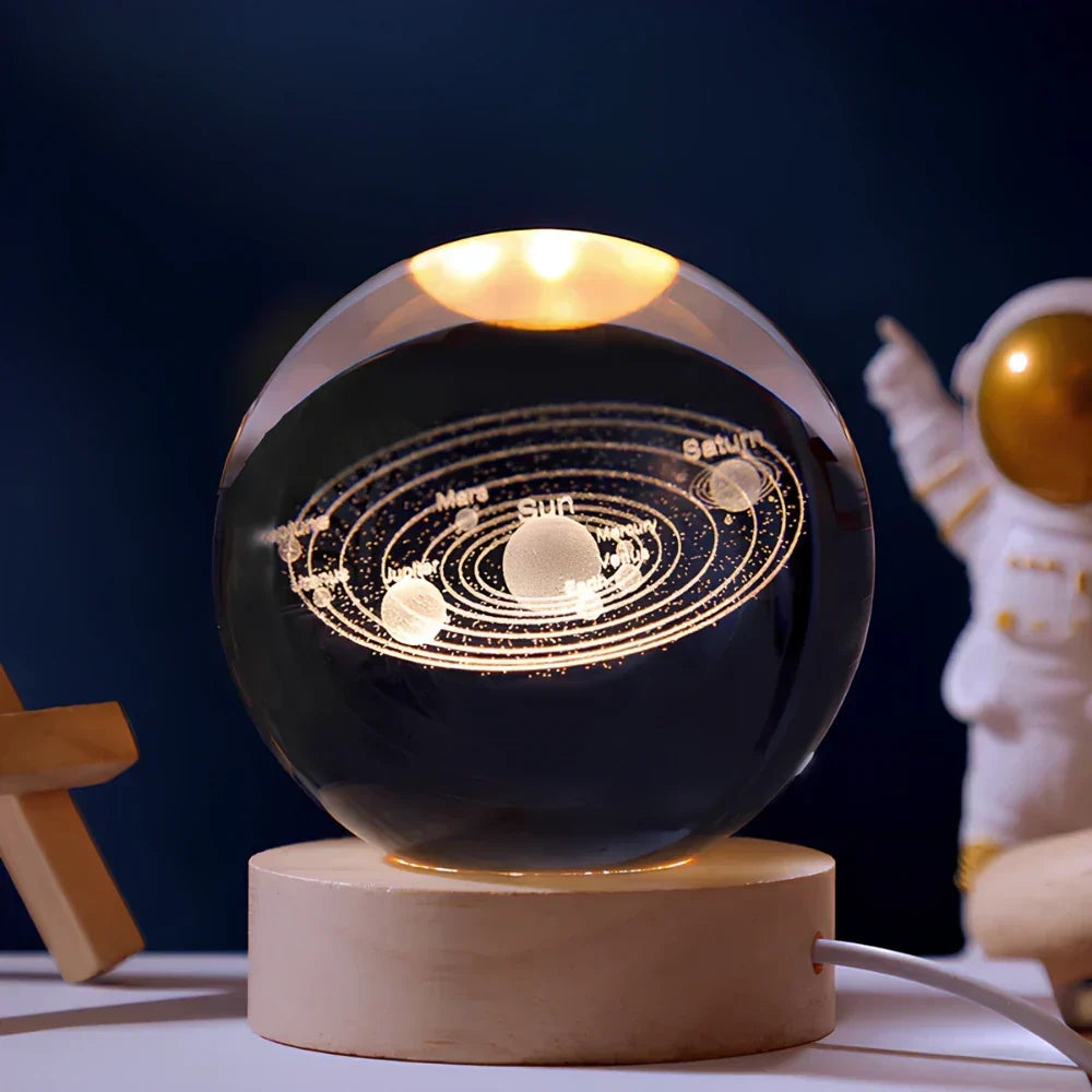 3D Engraved Crystal Sphere - Celestia | Kalsten