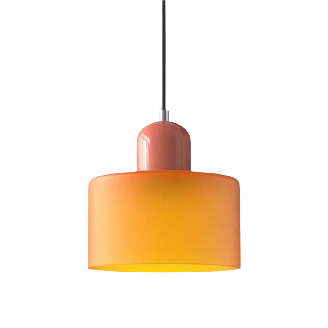 Glass pendant light – Elegant cylindrical pendant light for cozy living spaces | Kalsten