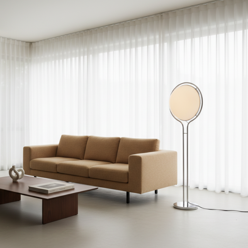Orbis Chrome-Frame Floor Lamp