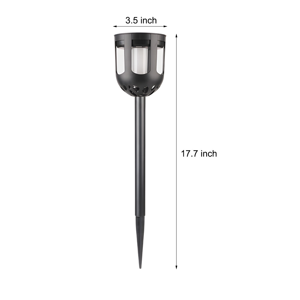 4-Pack Modern Black Solar LED Outdoor Path Light Set | Kalsten