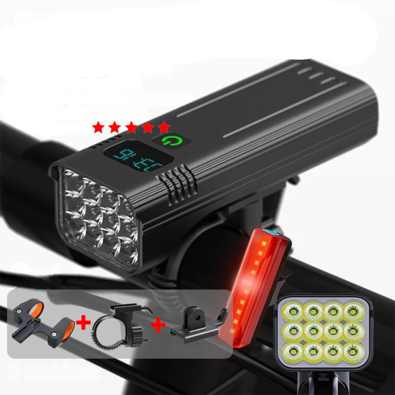Kalsten | 5000 Lumen USB Rechargeable Bike Light with Mounts