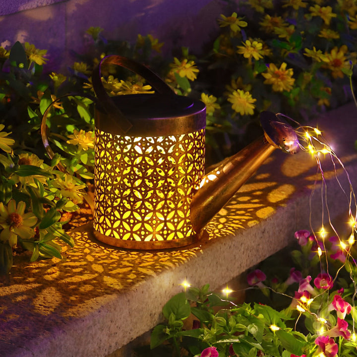 Creative Iron Kettle Shower Waterproof LED Modern Solar Garden Lights | Kalsten
