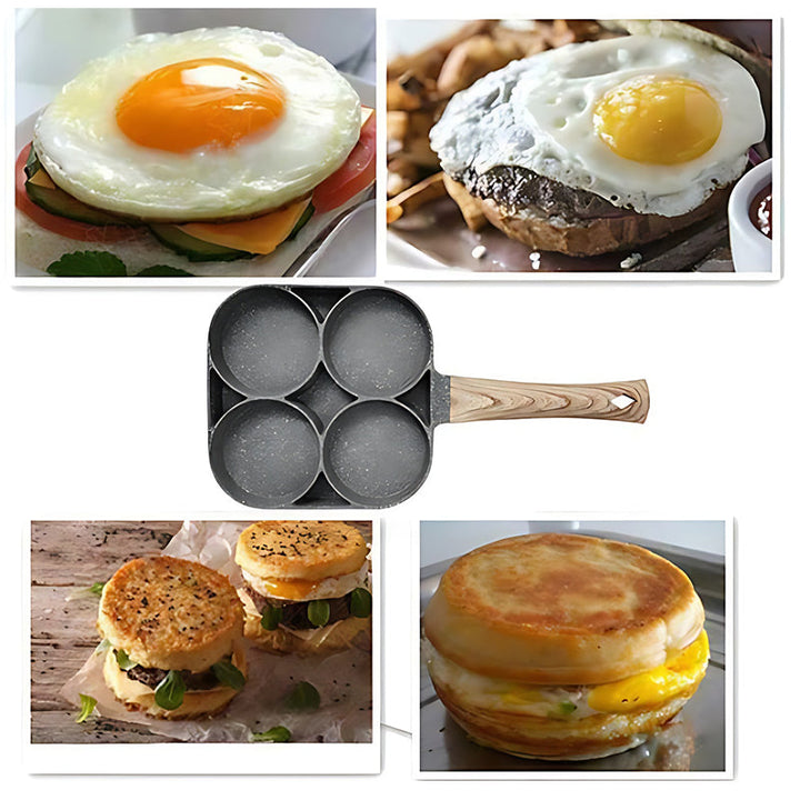 Kalsten | Four-hole egg pan, breakfast omelette household frying pan non-stick pan