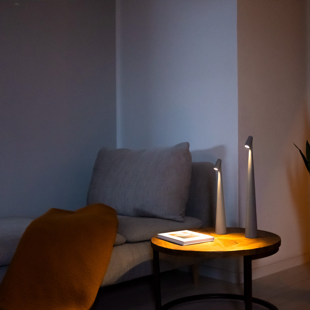 Modern Red Metal LED Table Lamp Kalsten