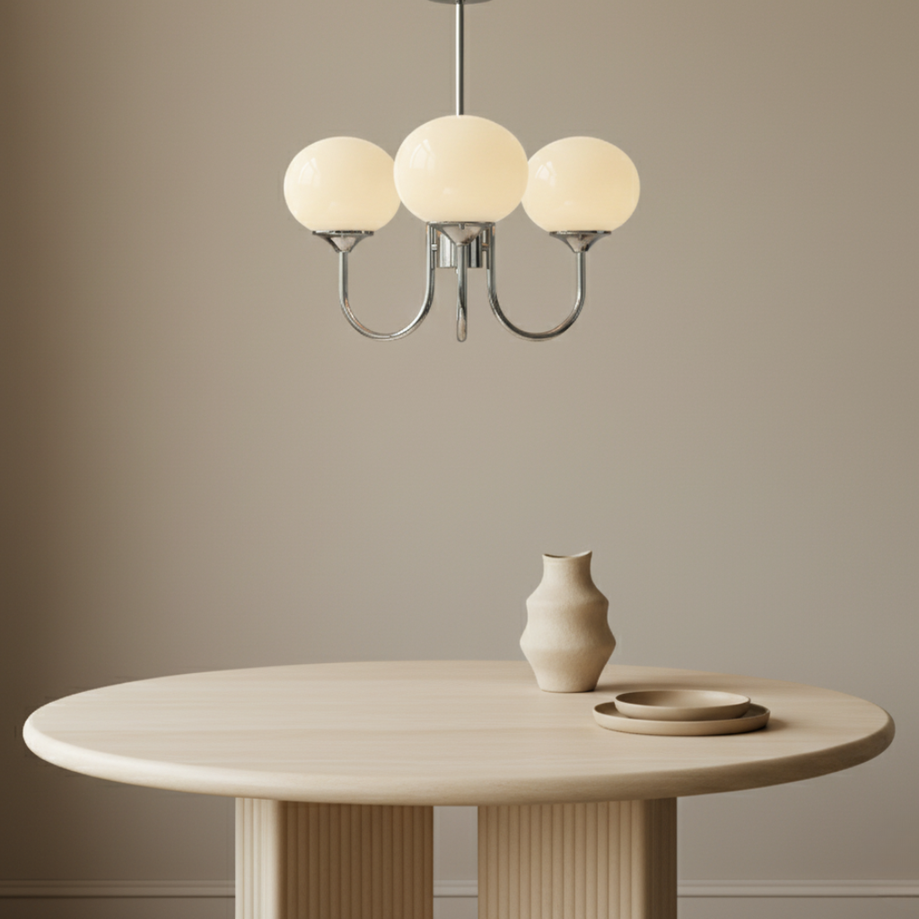 Bonbon Opal Glass Globe Chandelier