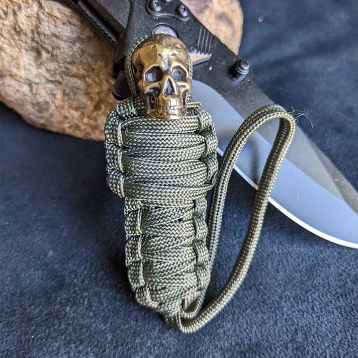Kalsten | Paracord Keychain Mummy Brass Skull