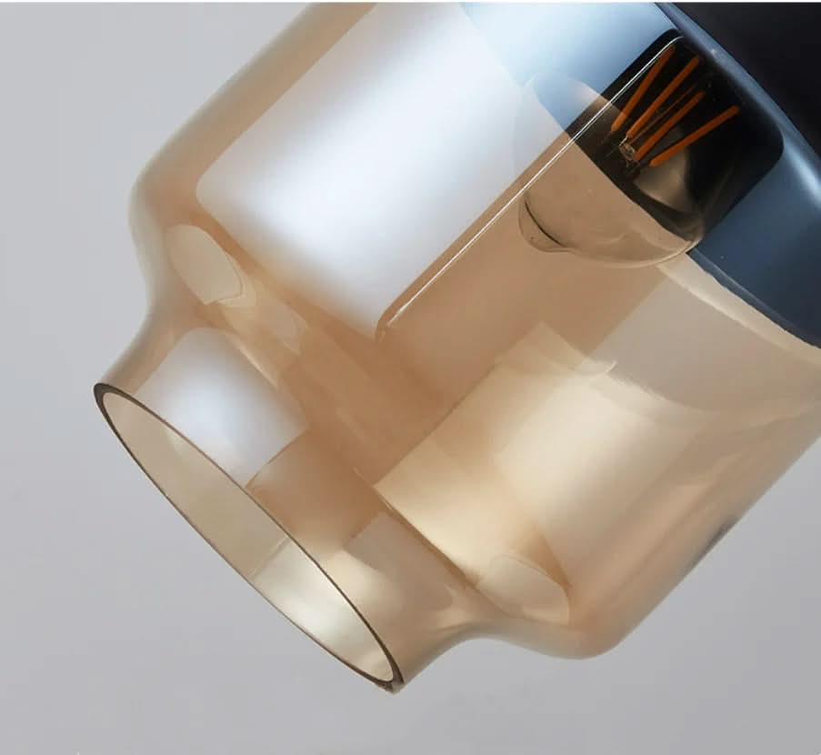 Kalsten | Hand-Blown Glass & Wood Pendant Light Adjustable